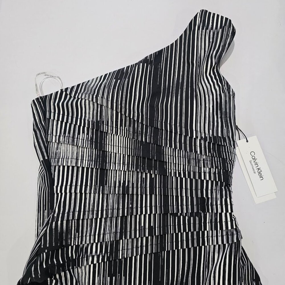Calvin Klein One-Shoulder Starburst One-Piece Swimsuit - Picture 6 of 11